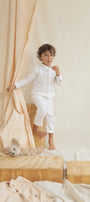 Pantalón Enzo en lino arena para niño de La Tutu