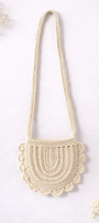 Bolso Forest ivory tejido en crochet para niña de La Tutu