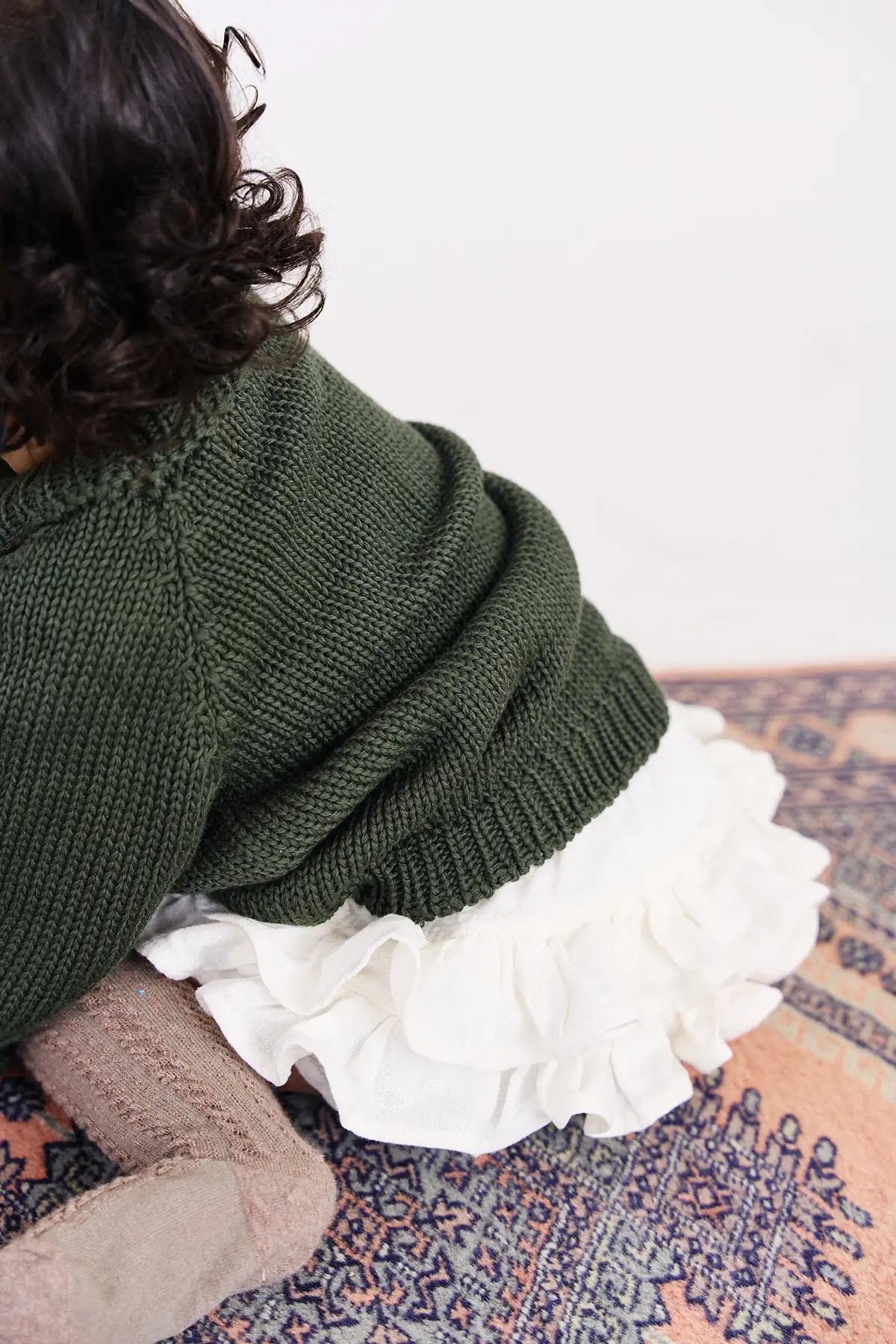 Buzo Elle Verde Oliva para niña