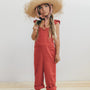 Enterizo Lupe en lino rojo para niña de La Tutu