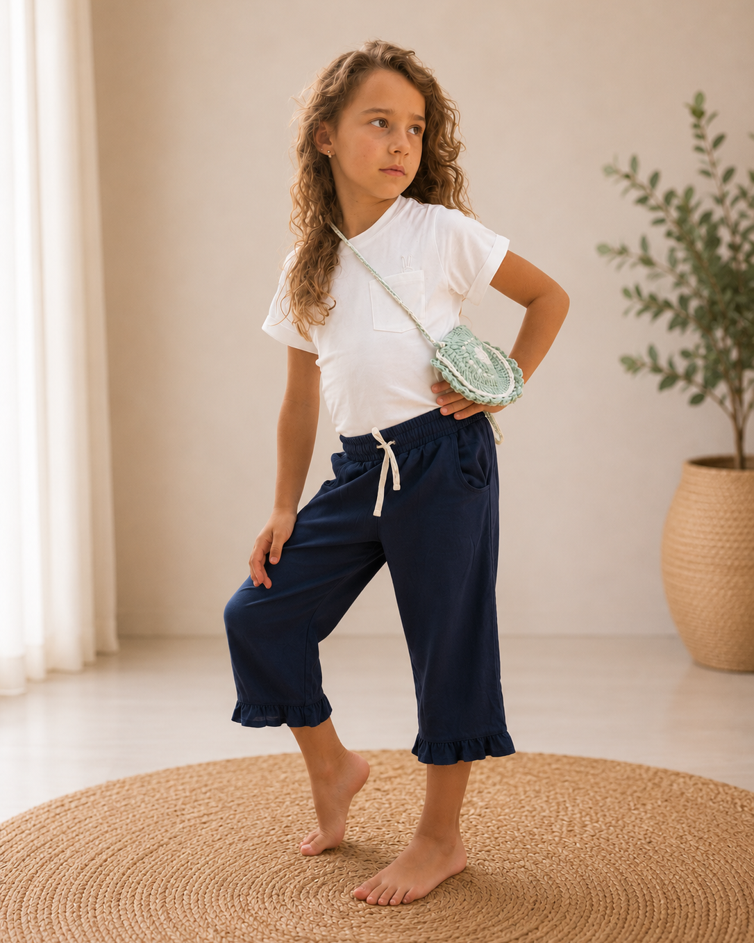 Pantalón Hearted Navy en Lino