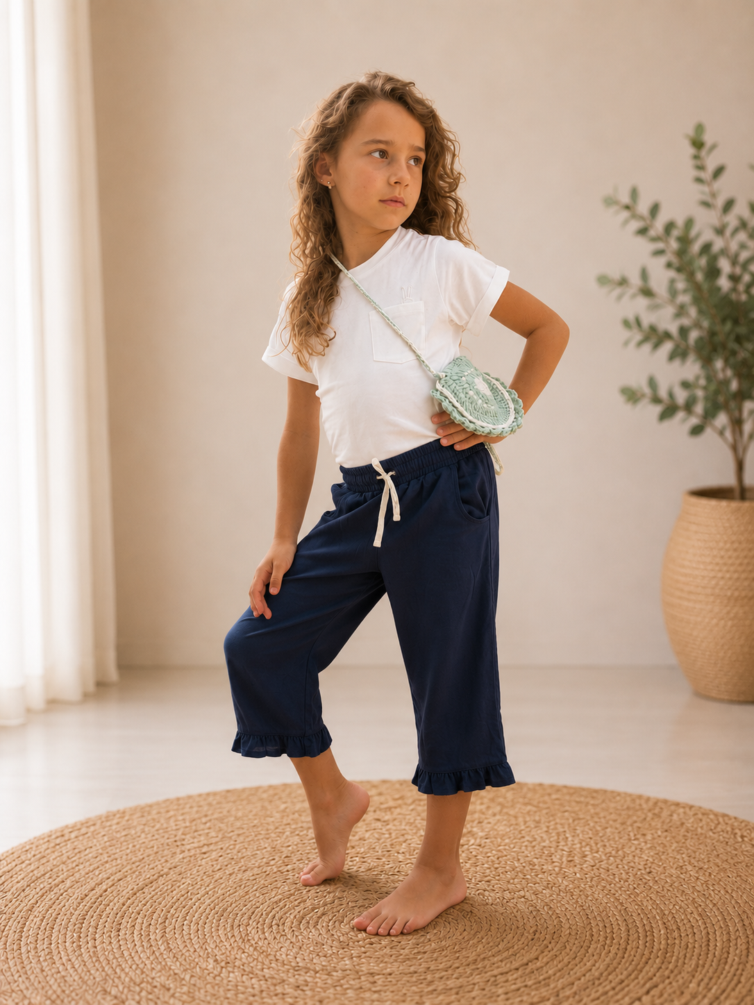 Pantalón Hearted Navy en Lino
