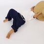 Pantalón Enzo en lino azul navy para niño de La Tutu