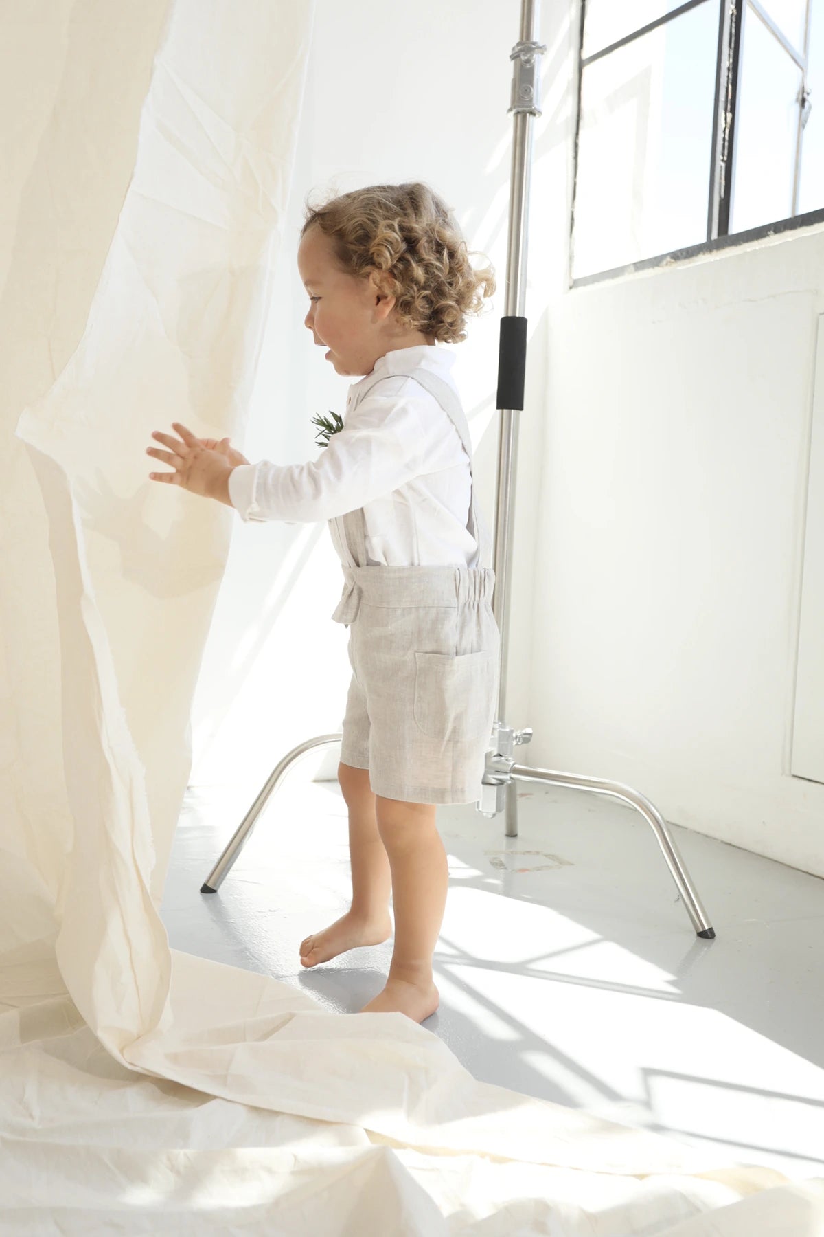 Short Agus Arena de Niño en Lino