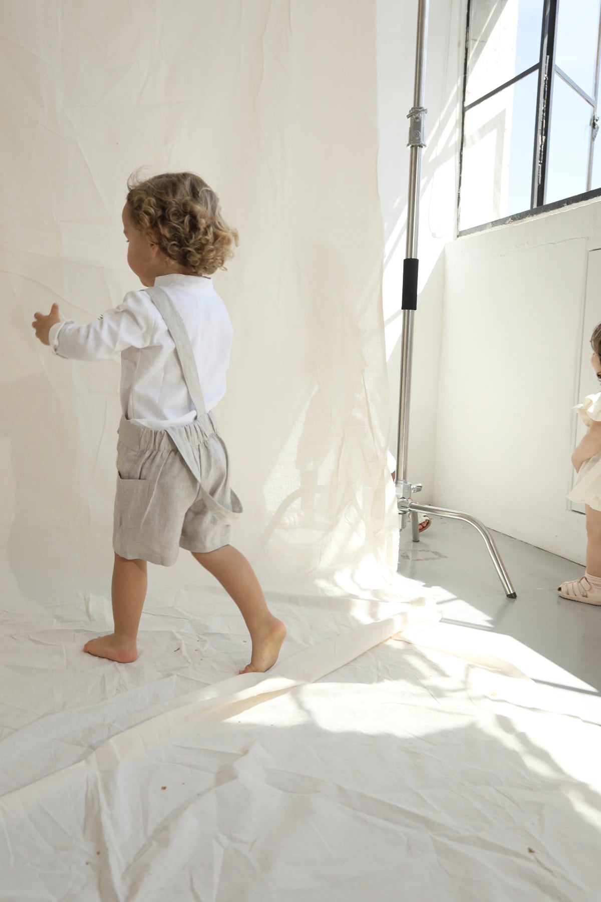 Short Agus Arena de Niño en Lino