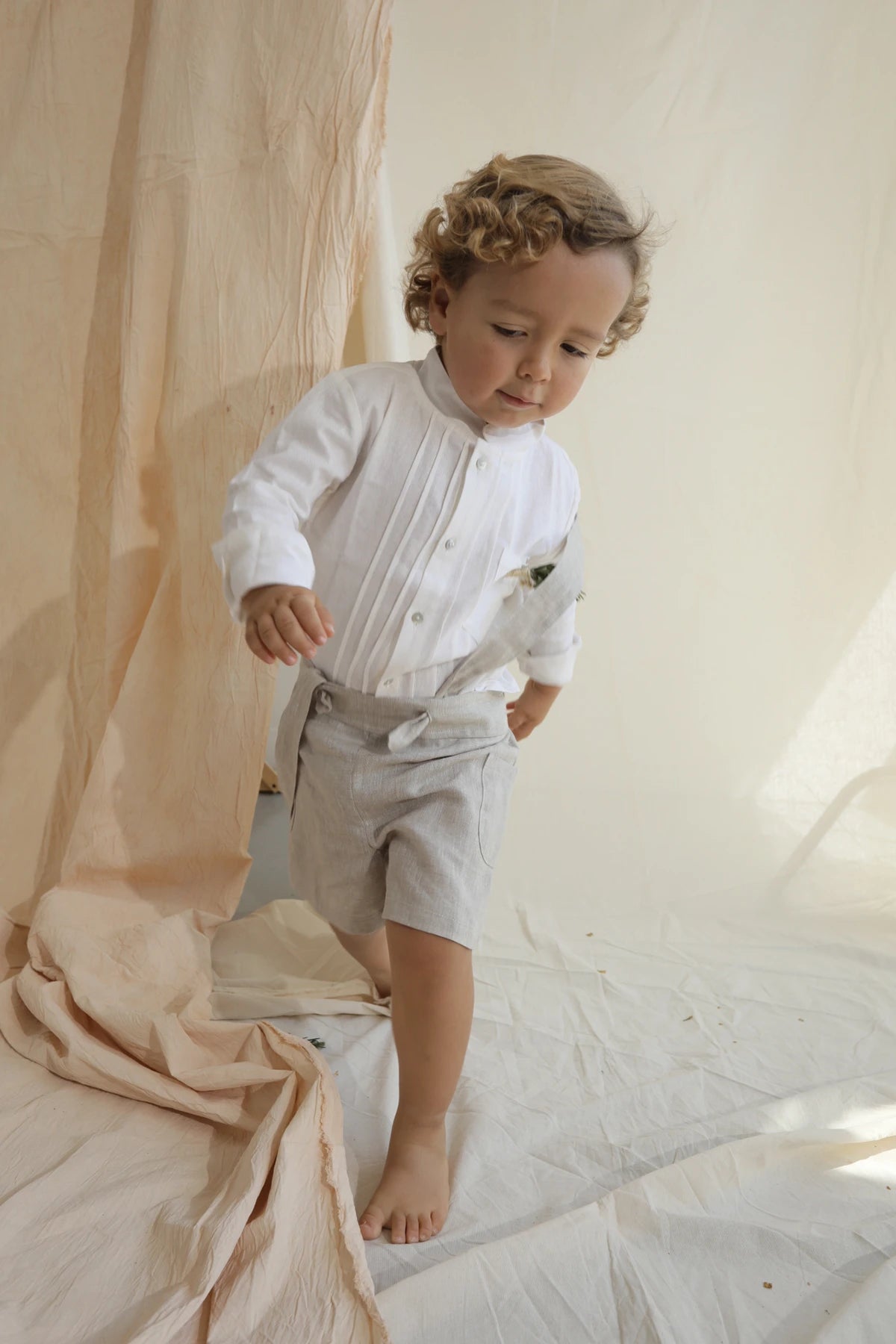 Short Agus Arena de Niño en Lino