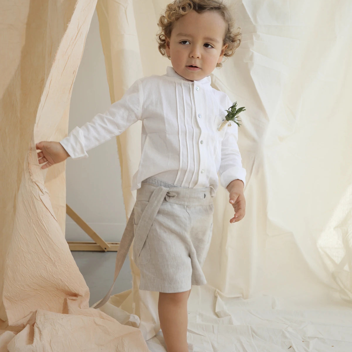 Short Agus Arena de Niño en Lino