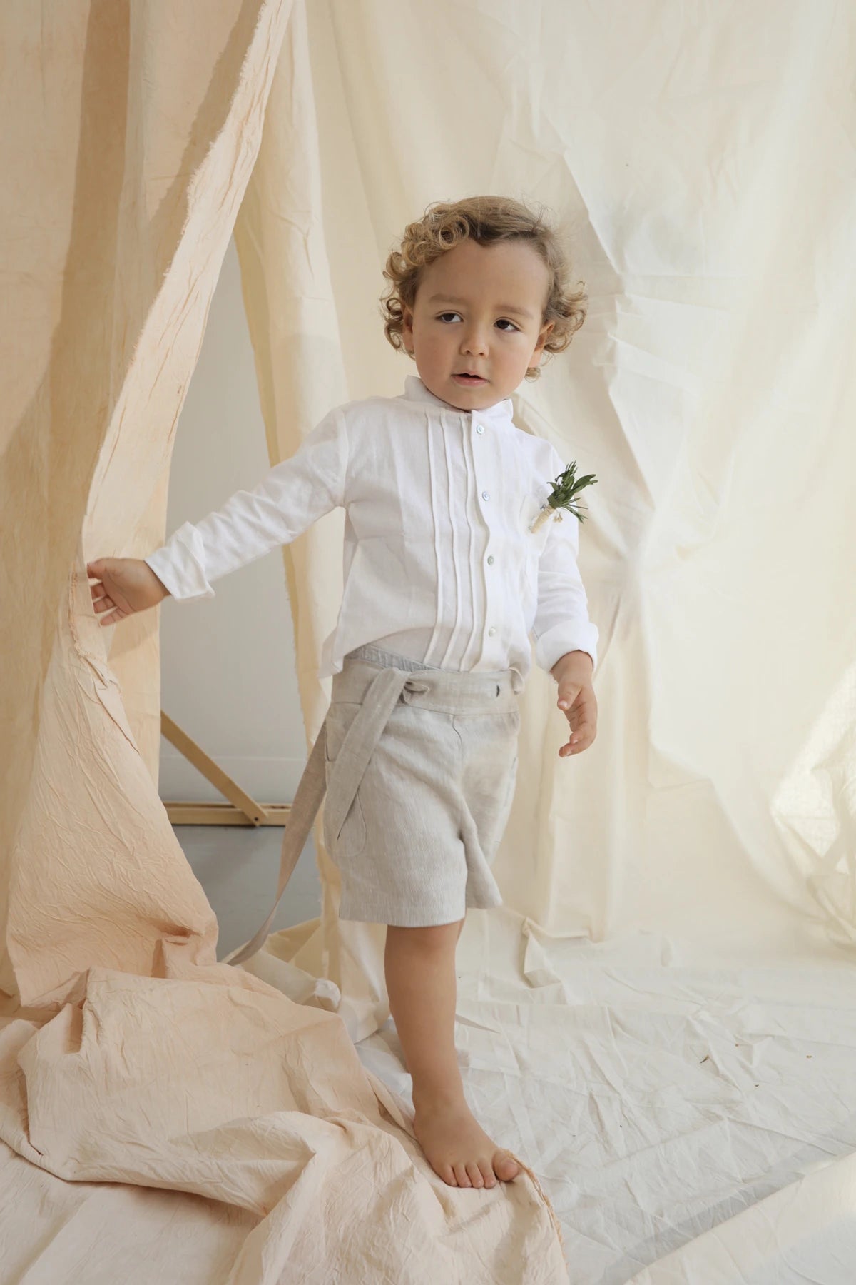 Short Agus Arena de Niño en Lino