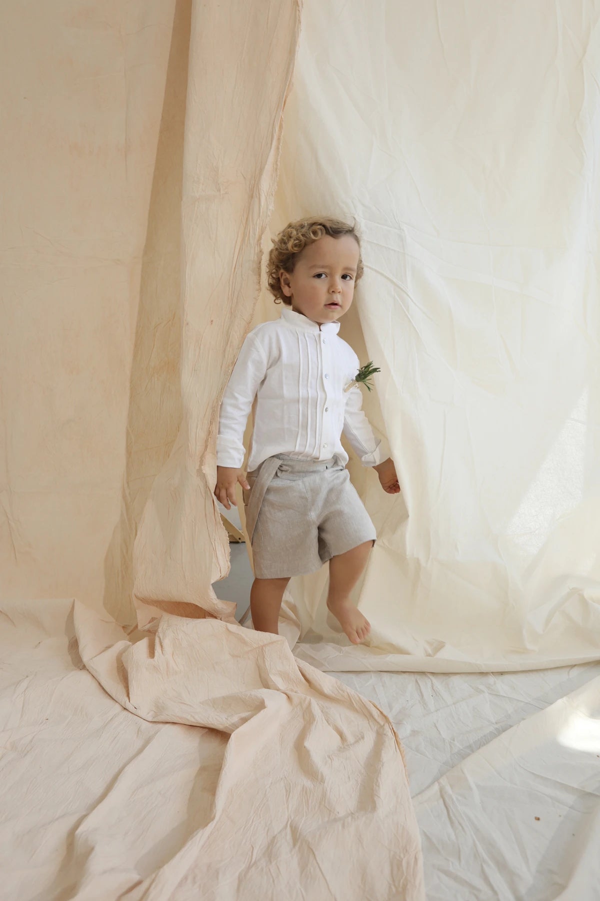 Short Agus Arena de Niño en Lino