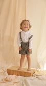Short Agus en Lino Verde Oliva