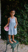 Bolso para niña flower clutch Pink tejido en crochet artesanal para niña en color rosa con flor tejida 
