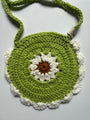 bolso tejido de crichet para niña verde
