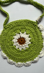 bolso tejido de crichet para niña verde