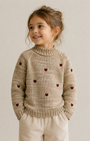 Saco Tejido Corazones para Niña | Algodón Natural | La Tutú