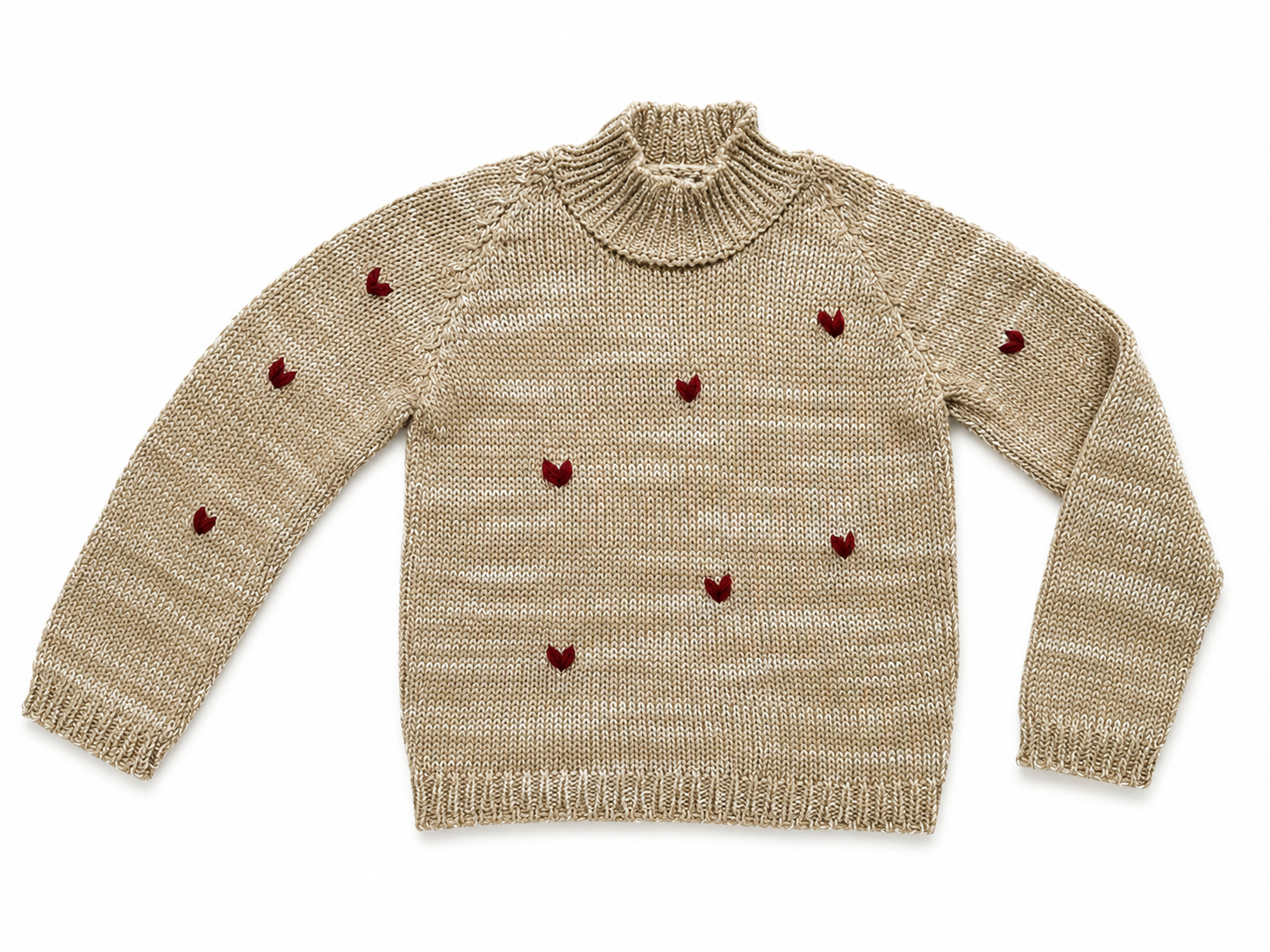 Saco Tejido Corazones para Niña | Algodón Natural | La Tutú