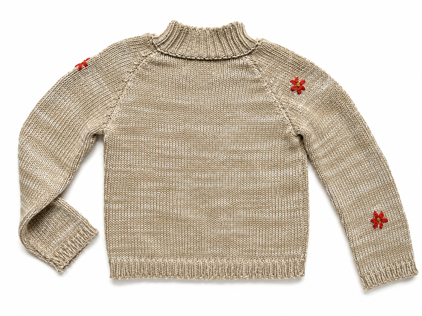 Saco tejido para niña con flores bordadas | La Tutú