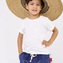 Camiseta unisex ivory en algodón pima con conejo bordado de La Tutu